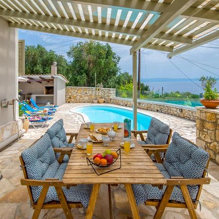 Loggos Seaview Cottage With Private Pool By Konnect Longós Zewnętrze zdjęcie