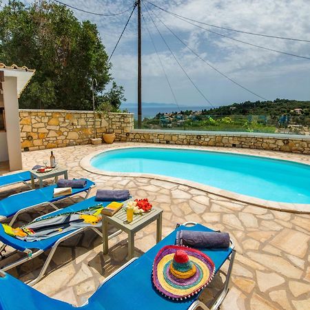 Loggos Seaview Cottage With Private Pool By Konnect Longós Zewnętrze zdjęcie